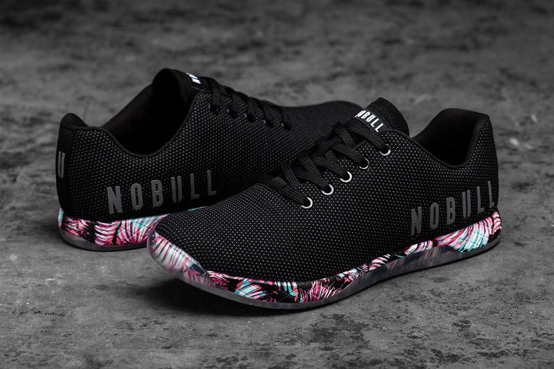 Men's Nobull Midnight Palm Trainers Black | SG X2450Y